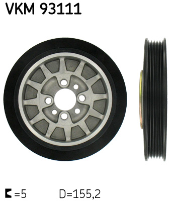 SKF VKM 93111 Puleggia cinghia, Albero a gomiti